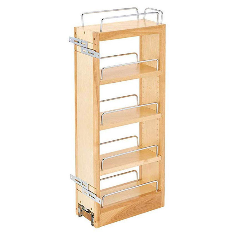 RevAShelf Wood Pull Out Wall Storage Organizer, Maple